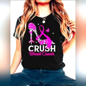 Breast Cancer Awareness T- Shirt Women's Pink Ribbon